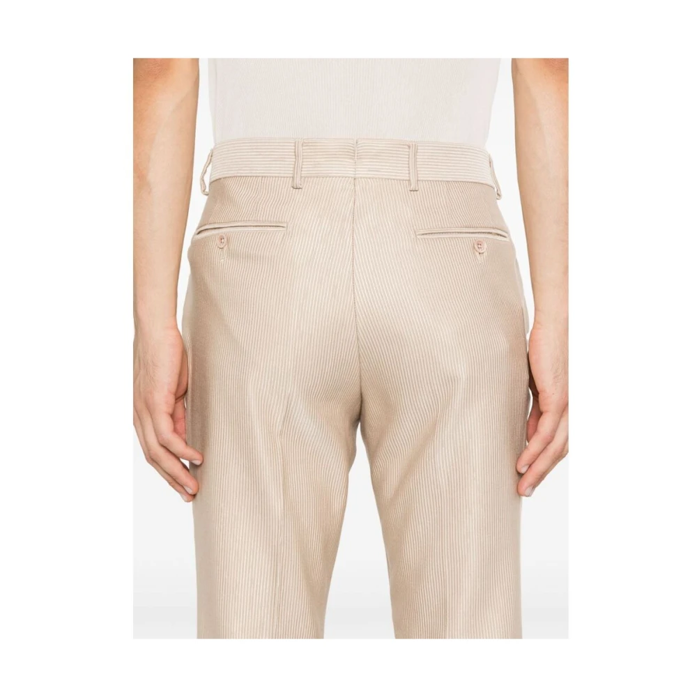Tom Ford Beige Corduroy Tapered Leg Broek Beige Heren