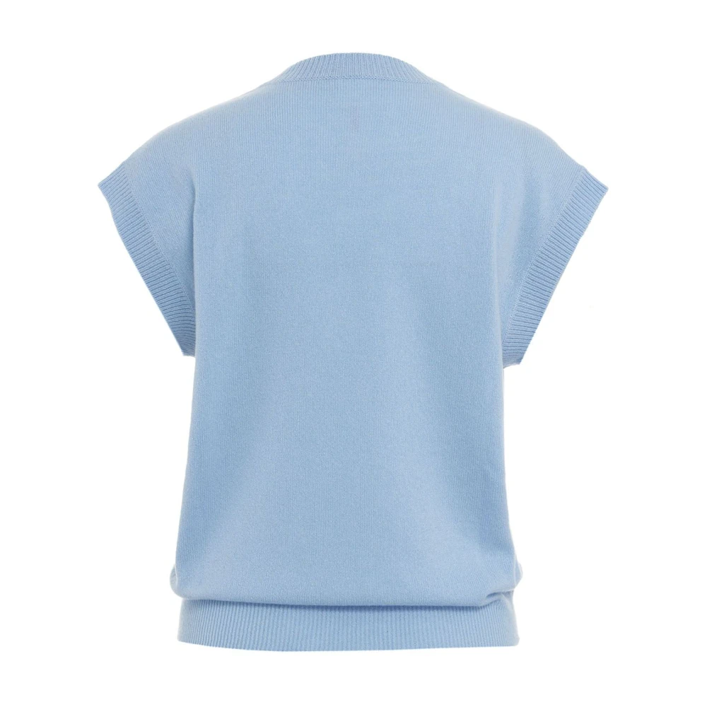 MVM Blauwe Cashmere V-Hals Gebreide Kleding Blue Dames