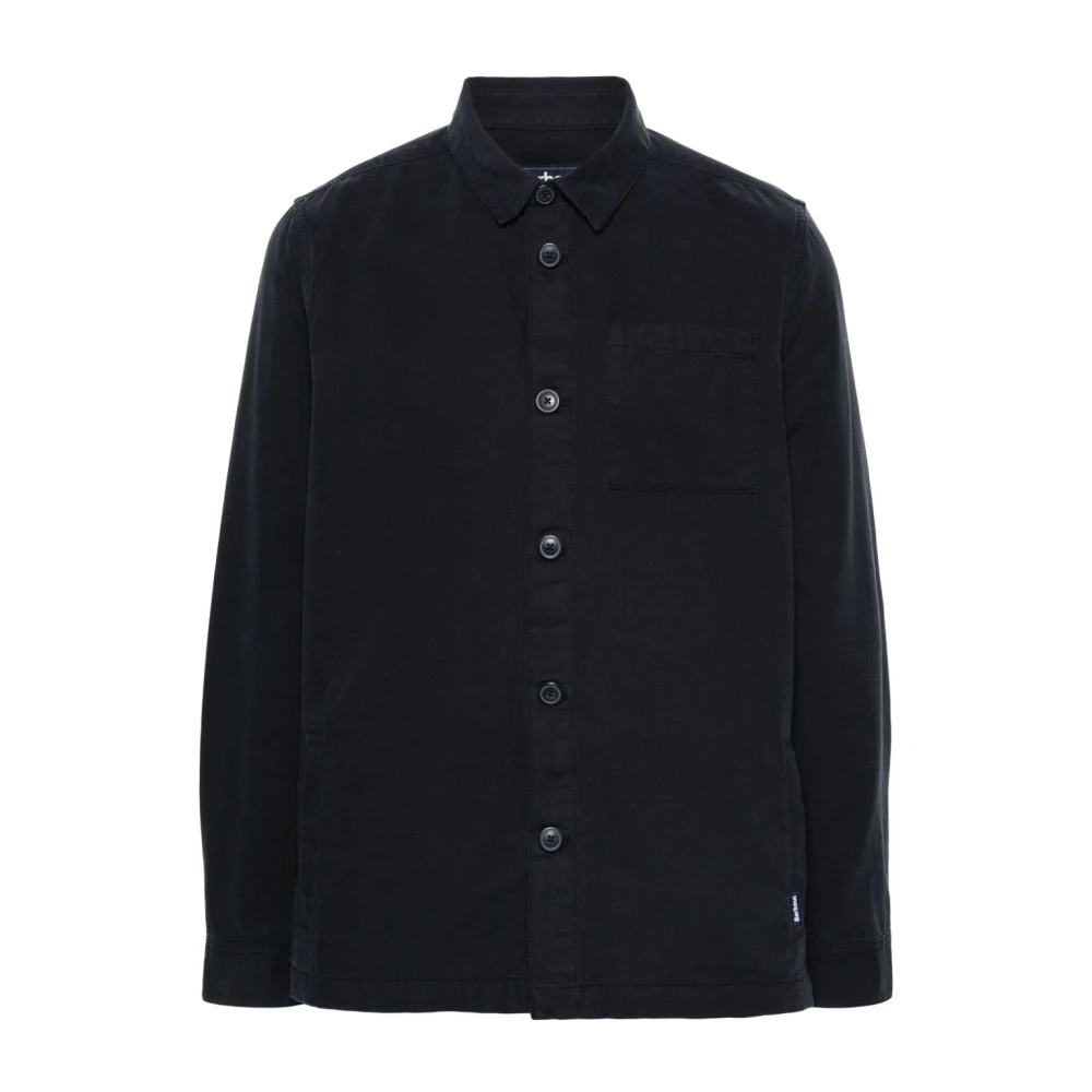Barbour Men's Blue Washed Cotton Overshirt - Casual Shirts - M - Shirts