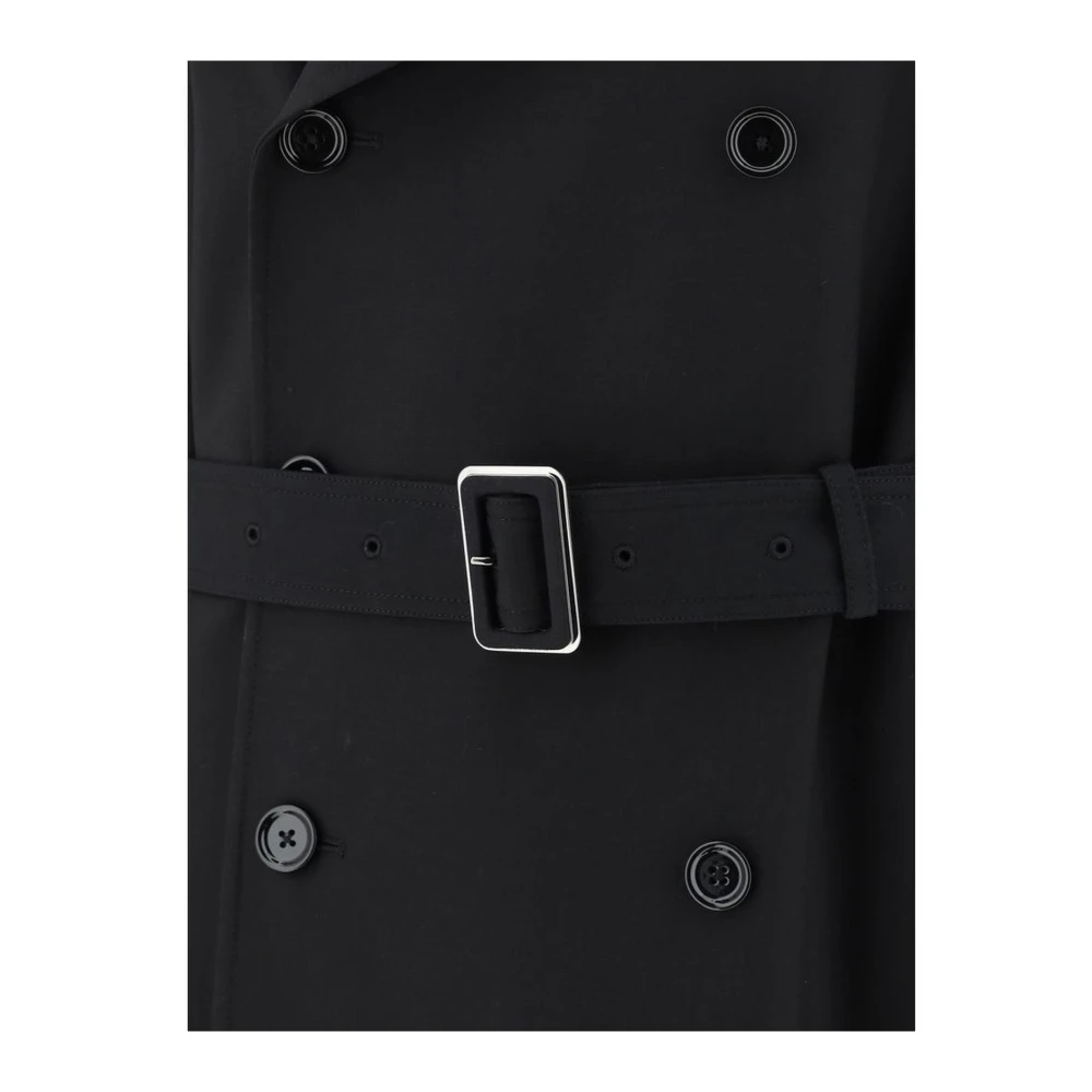Dolce & Gabbana Klassieke Double-Breasted Trenchcoat met Riem Black Heren