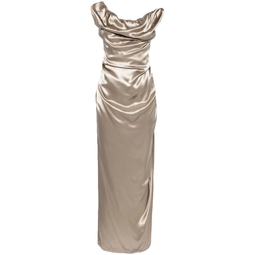 Vivienne Westwood Gouden Gedrapeerd Mouwloos Jurk Yellow Dames