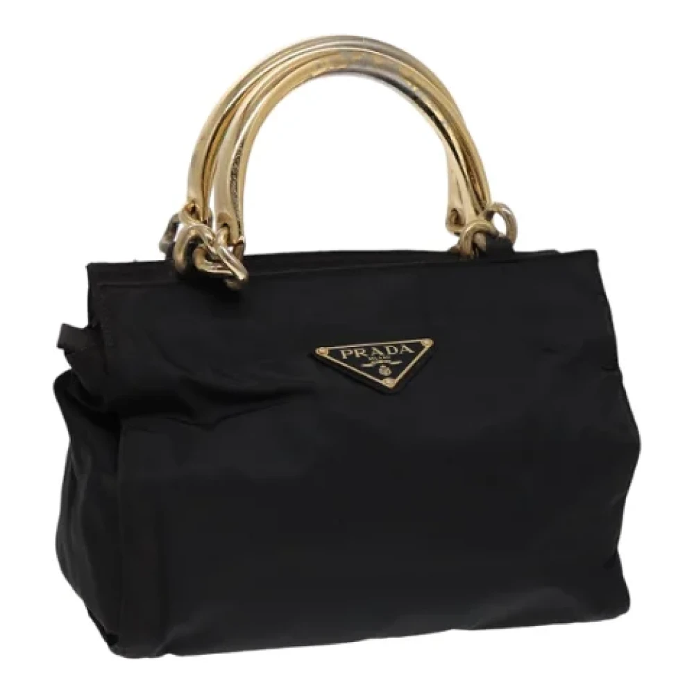 Prada Vintage Pre-owned Nylon handbags Black Dames