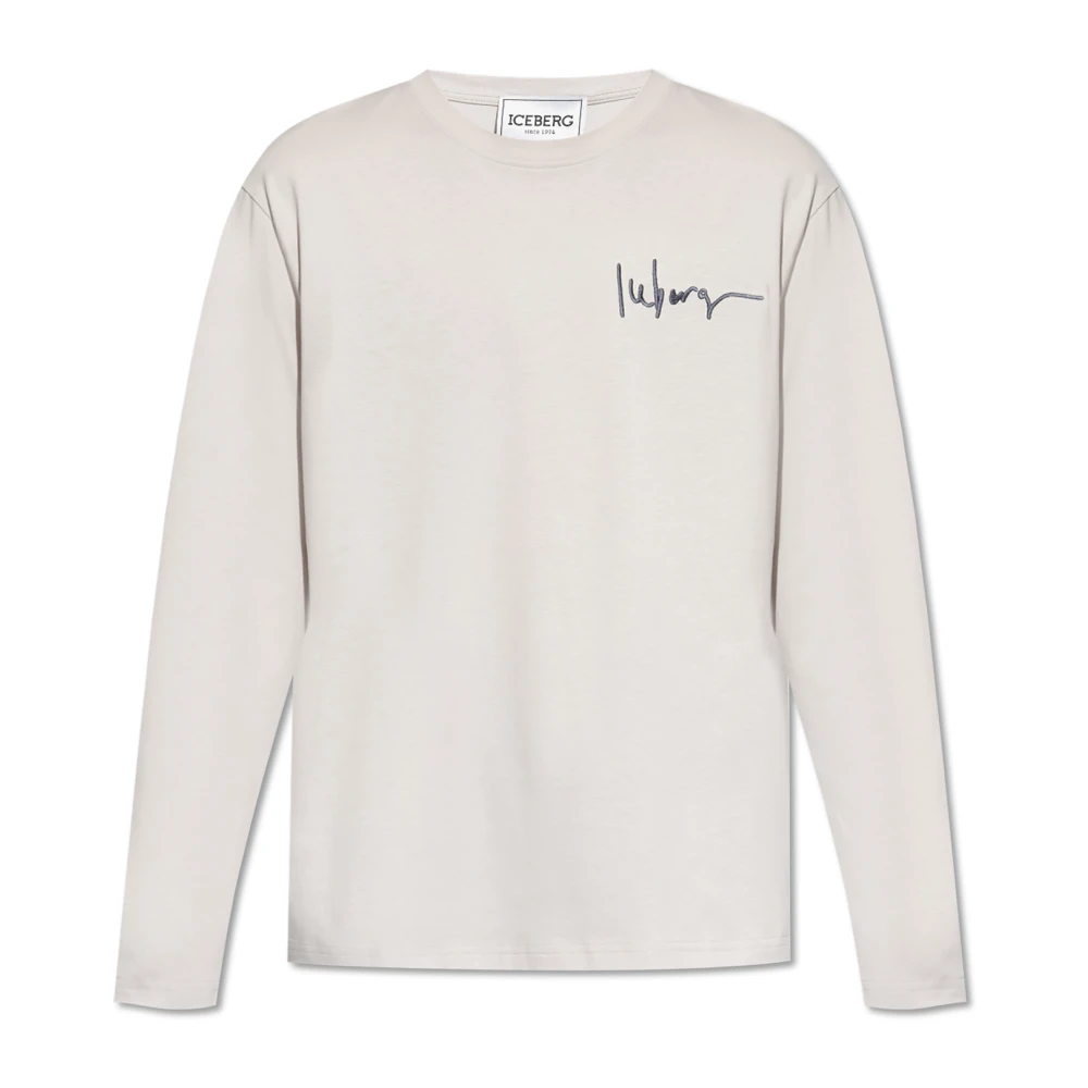 Iceberg T-shirt met logo Gray Heren