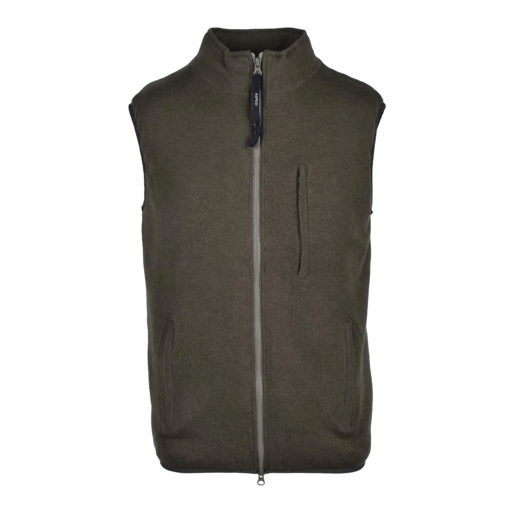 Aspesi Wollen Vest Green Heren