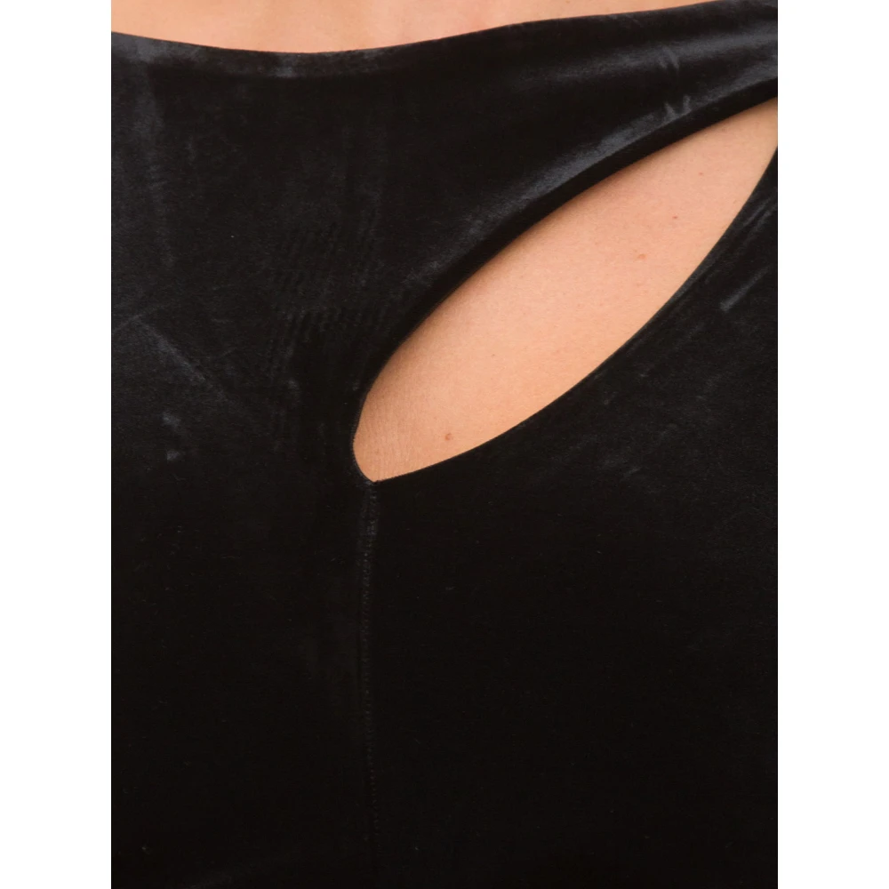 Armani Exchange Elegante Zwarte Jurk Black Dames