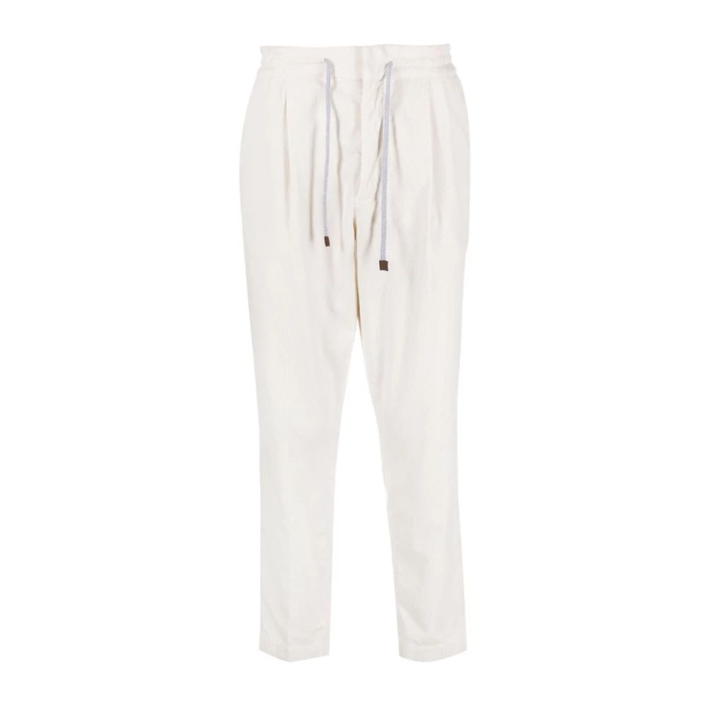 BRUNELLO CUCINELLI Stijlvolle broek voor mannen White Heren