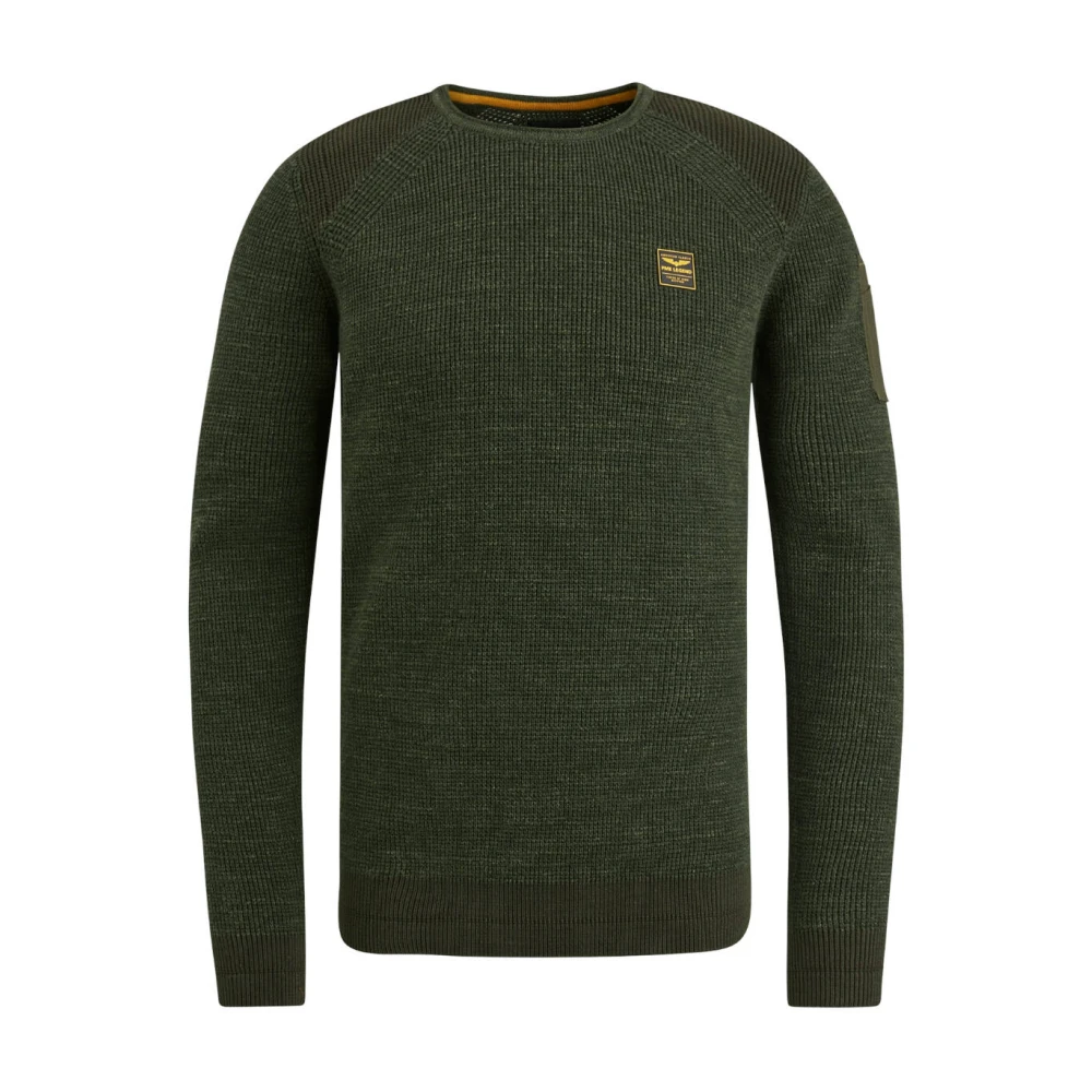 PME LEGEND Heren Truien & Vesten R-neck Cotton Rib Melee Knit Groen