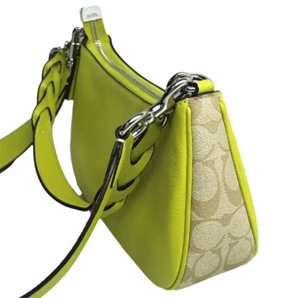 Coach Pre-owned Leather shoulder-bags Green Dames