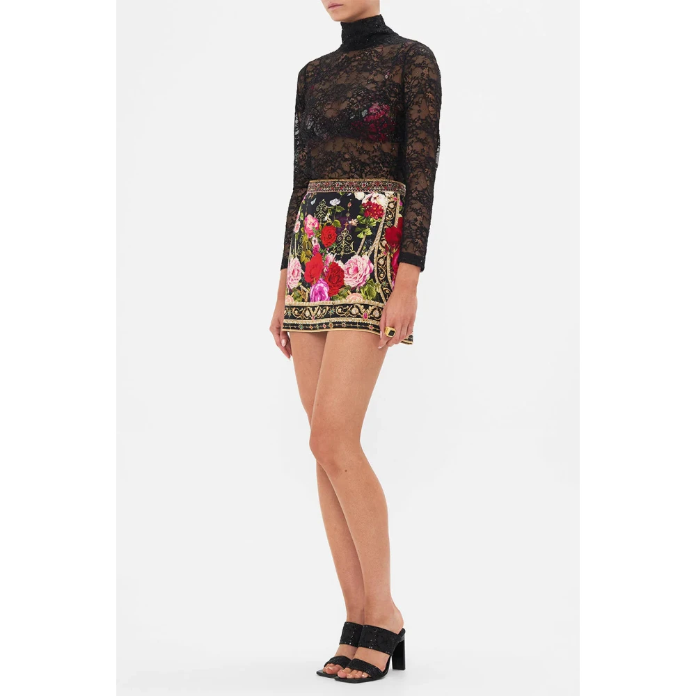 Camilla Romantische Zijden Mini Rok Reservation For Love Multicolor Dames