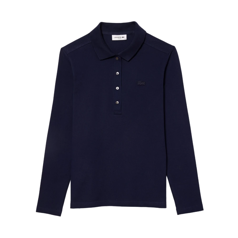Lacoste Women's Blue Polo Shirts, 2XL, Slim Fit L.12.d Stretch Piqué Polo Shirt