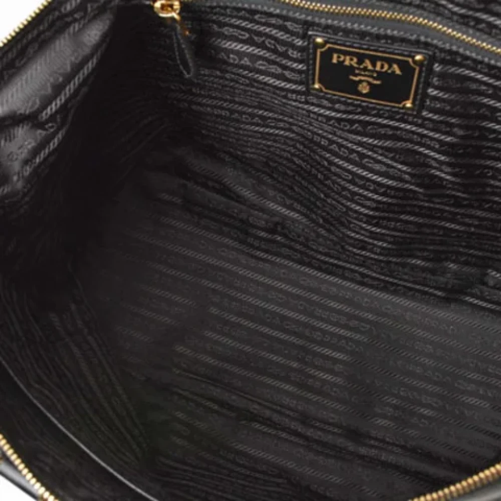 Prada Vintage Pre-owned Leather handbags Black Unisex