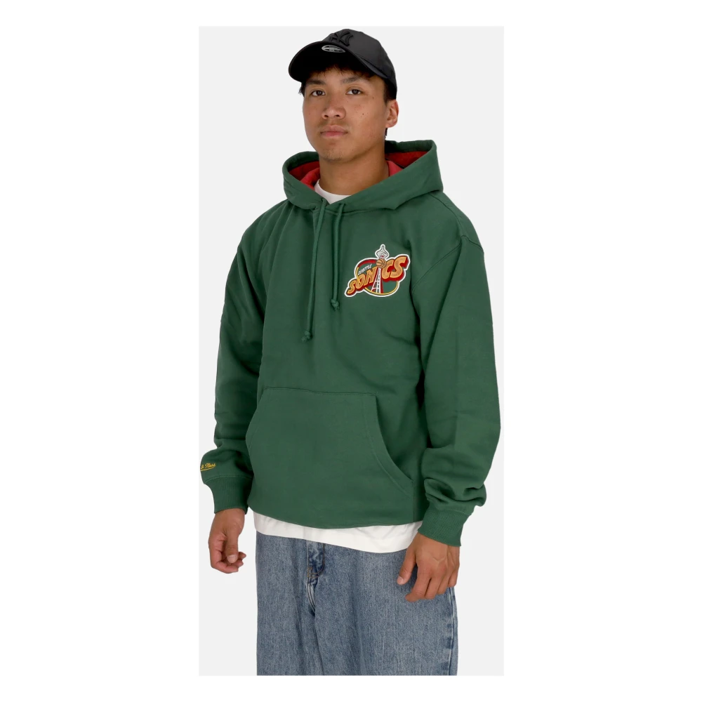 Mitchell & Ness Vintage Logo Hoodie Shawn Kemp Green Heren