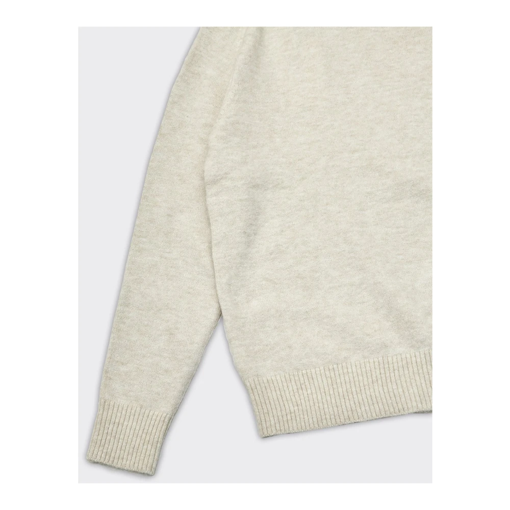 Selected Homme Beige Gebreide Crewneck Trui Beige Heren