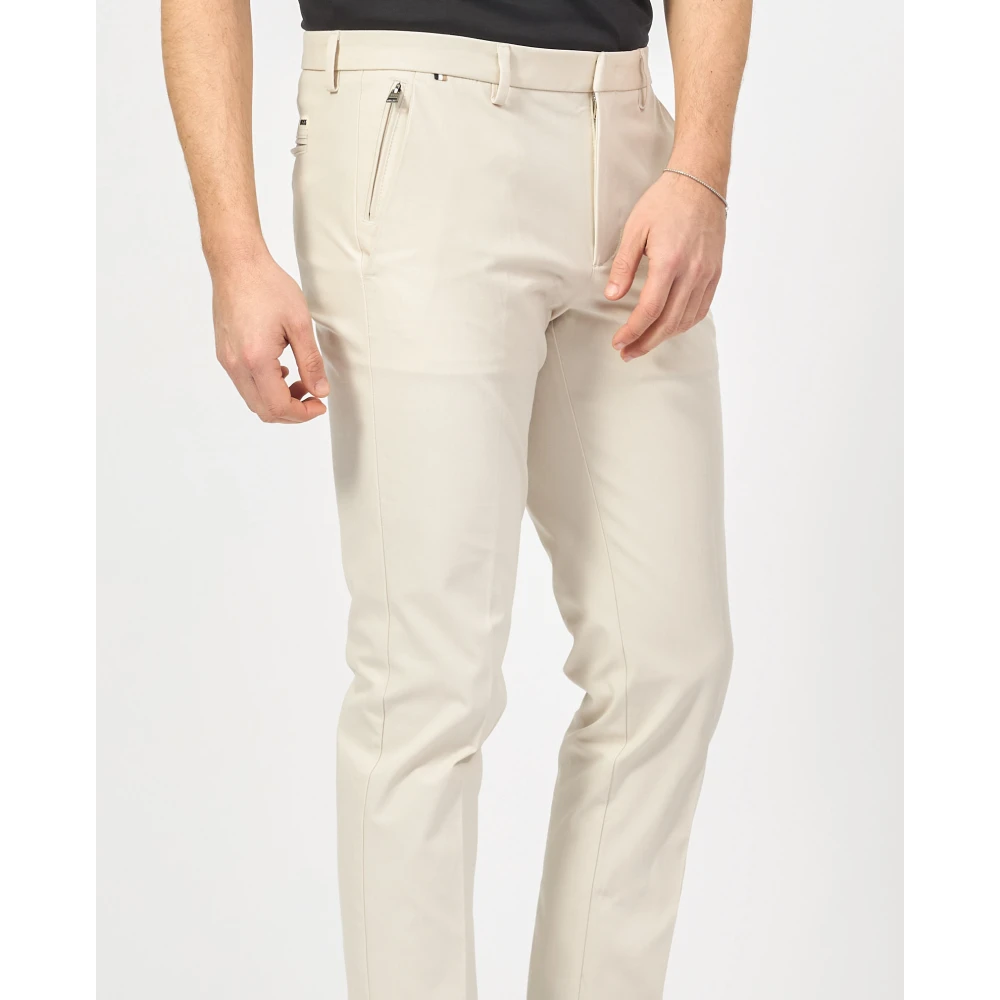 Hugo Boss Slim Fit Beige Broek Kaito Stijl Beige Heren