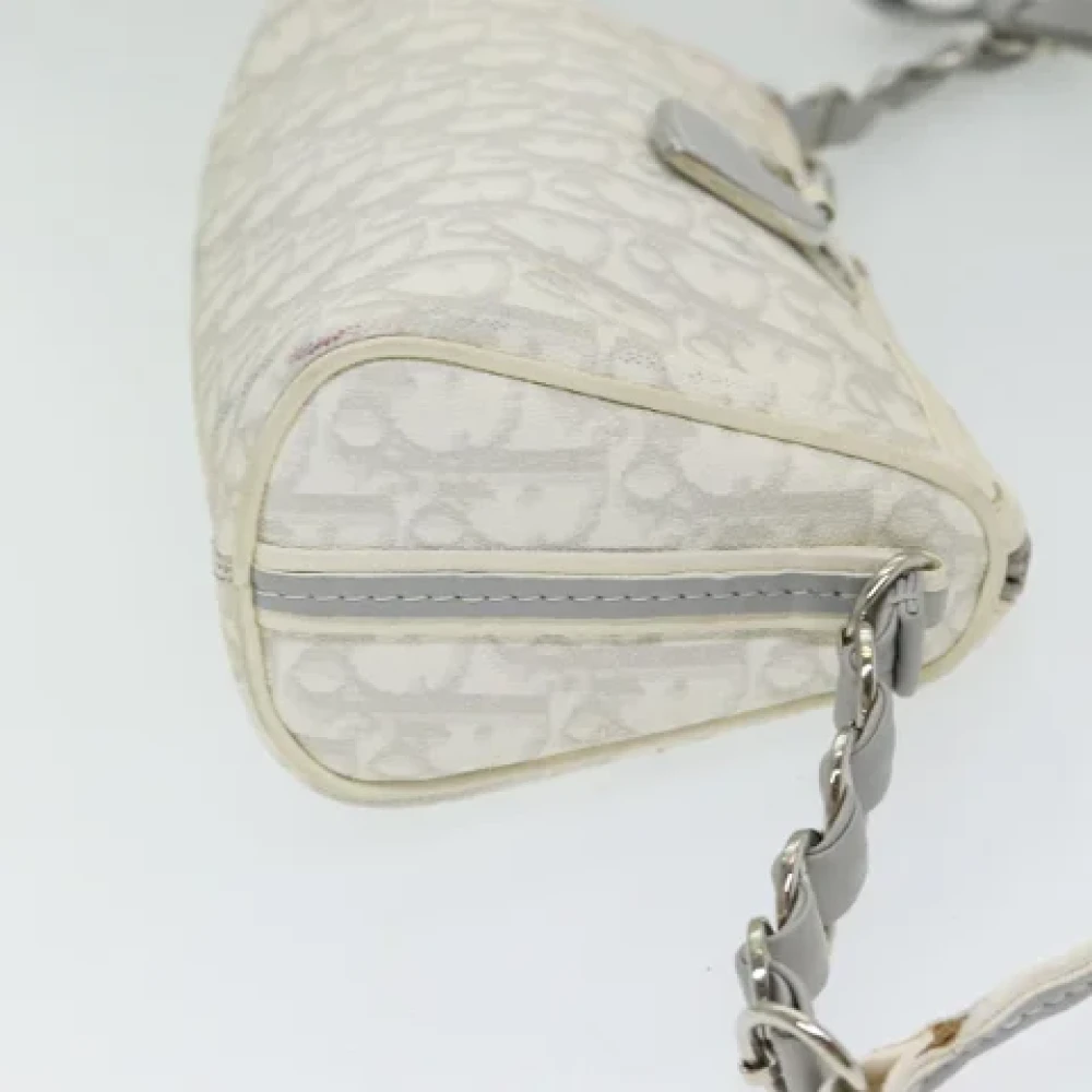 Dior Vintage Pre-owned Leather handbags White Dames