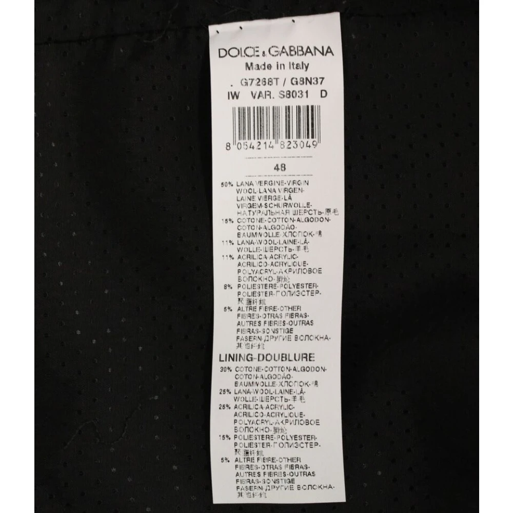 Dolce & Gabbana Elegante Grijze Wollen Blend Jurk Vest Gray Heren