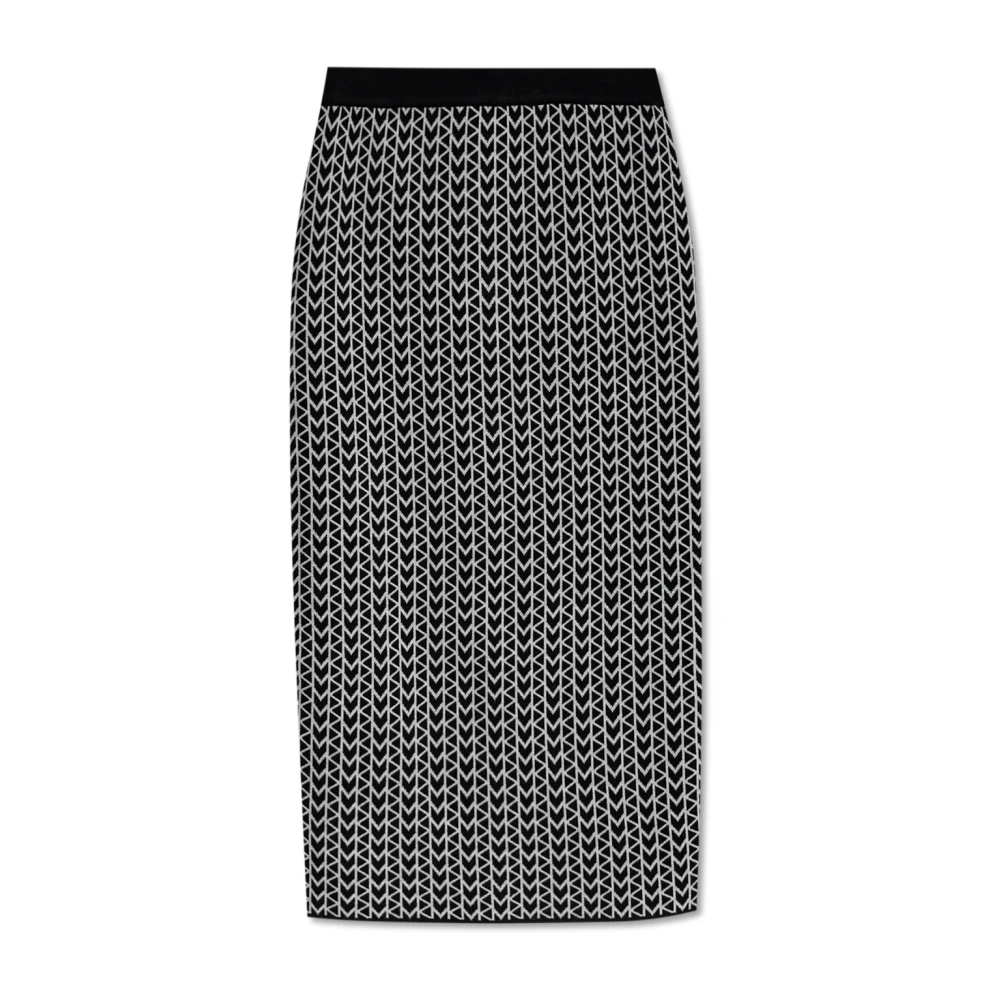 Michael Kors Women's Black Monogram Skirt - Midi Skirts - S - Skirts