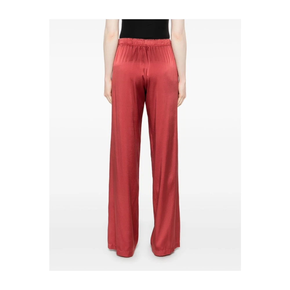 Forte Bordeaux Broek met Elastische Tailleband Red Dames