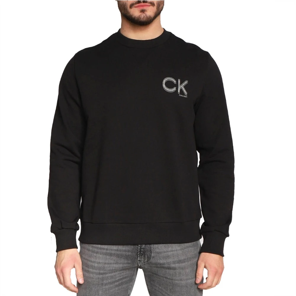 Calvin Klein Heren Logo Crewneck Sweatshirt Black Heren