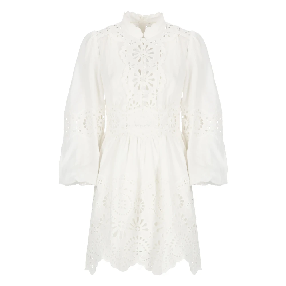 Zimmermann Witte Kant Jurk met Kraag White Dames