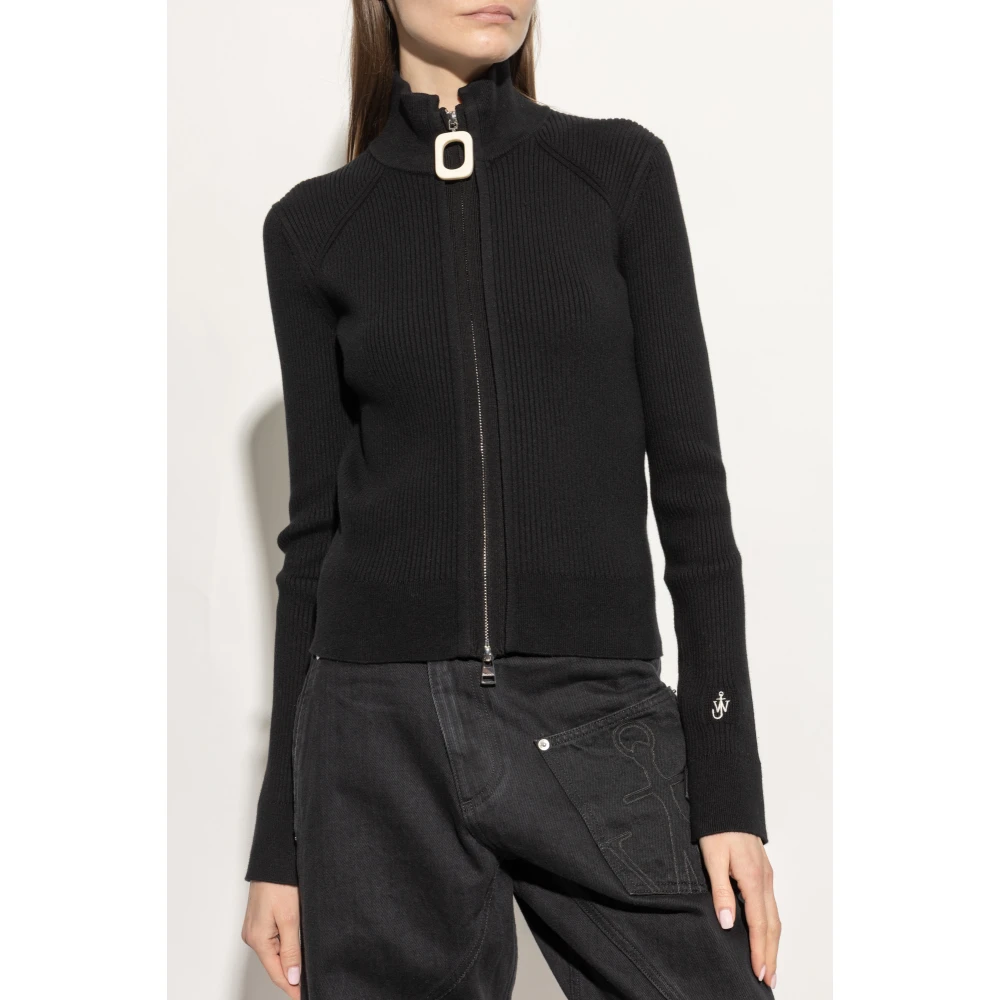 JW Anderson Geribbelde Vest Black Dames