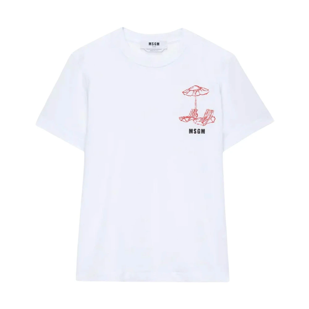 Msgm - Tops > T-Shirts - White - Msgm - Modalova