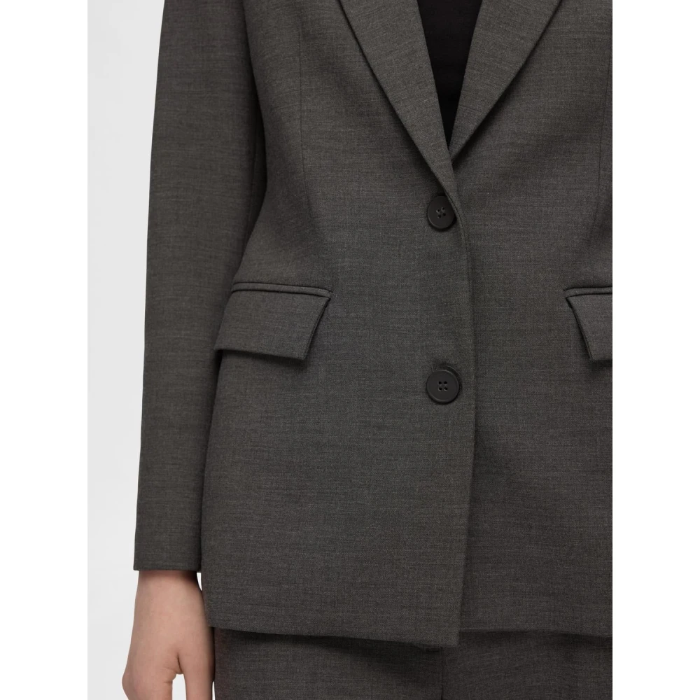 Selected Femme Klassieke Blazer in Donkergrijs Gemêleerd Gray Dames