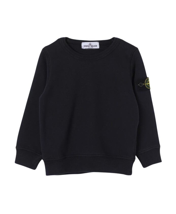 pull-enfant-col-rond-bleu