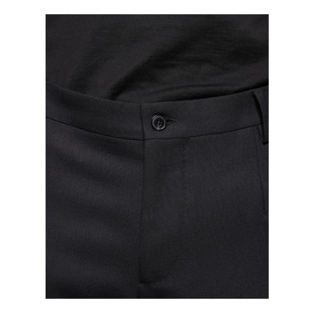 Dolce & Gabbana Zwarte wollen Skinny Dress Broek Black Heren