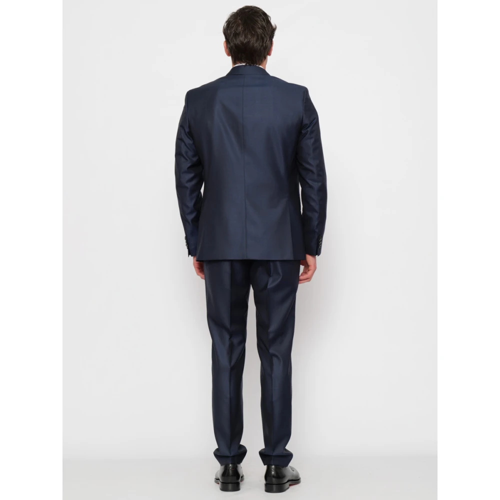 Hugo Boss Blauwe Wollen Jurk Blue Heren