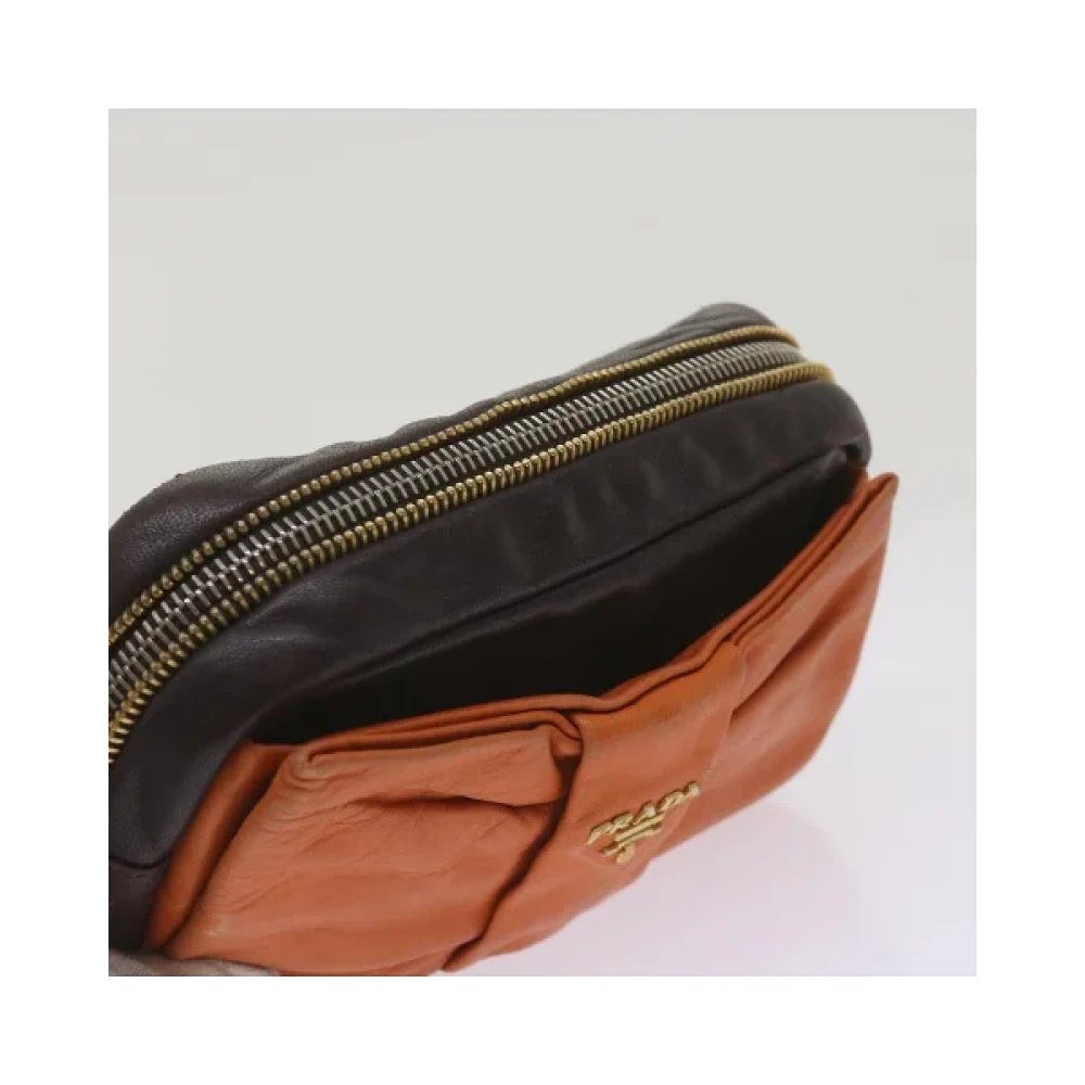 Prada Vintage Pre-owned Leather prada-bags Orange Dames