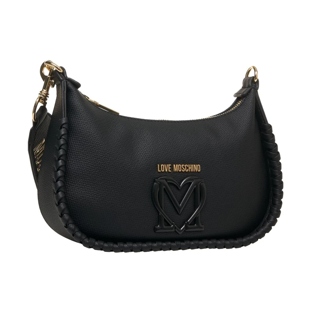 Love Moschino Zwarte Schoudertas Mini Hobo Stijl Black Dames