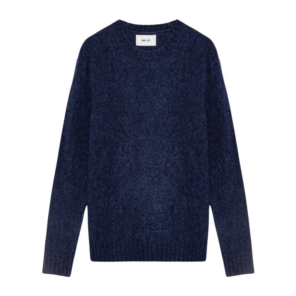 Nn07 Merino Wol Navy Blue Sweater Blue Heren