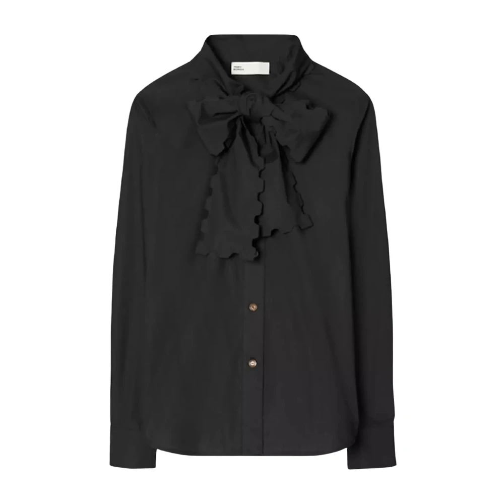 TORY BURCH Zwarte blouse met strikdetail Black Dames