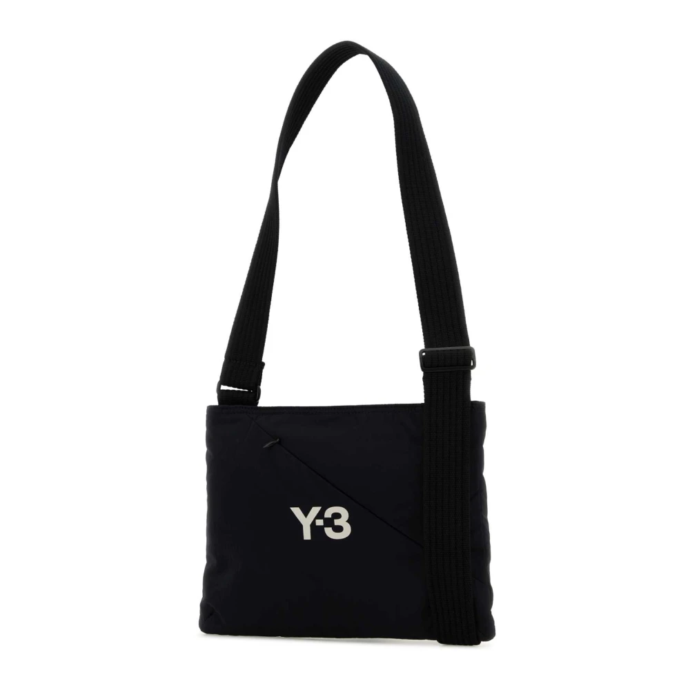 Y-3 Zwarte Fabric Crossbody Sacoche Tas Black Heren