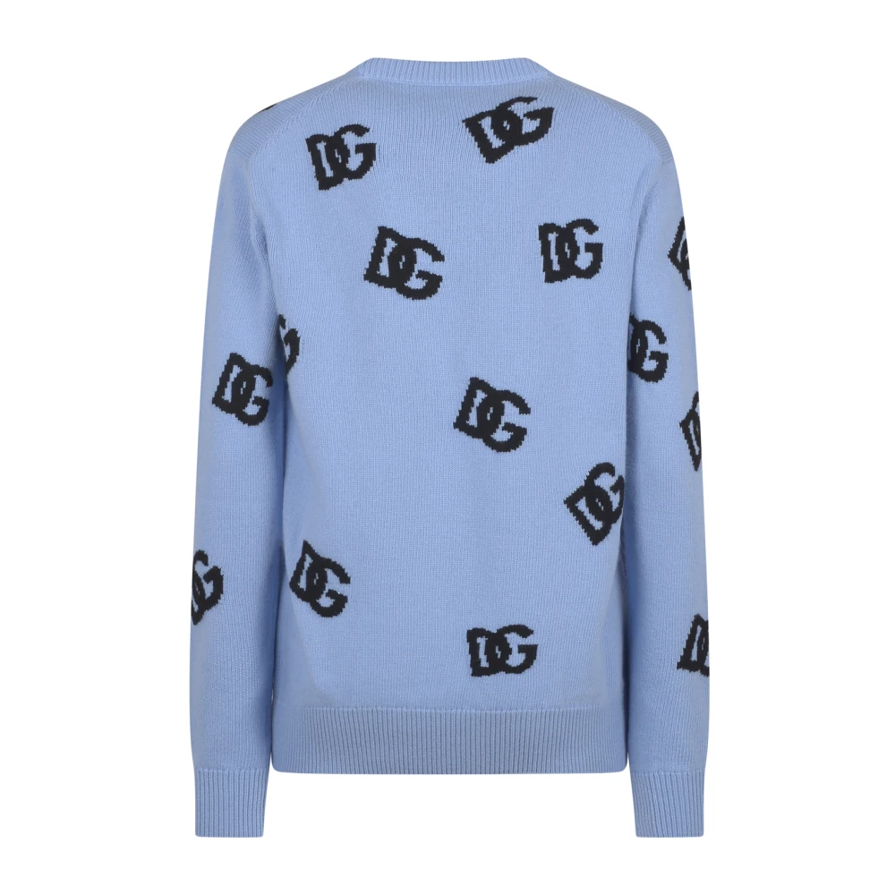 Dolce & Gabbana Hoge Hals Sweaters Blue Dames