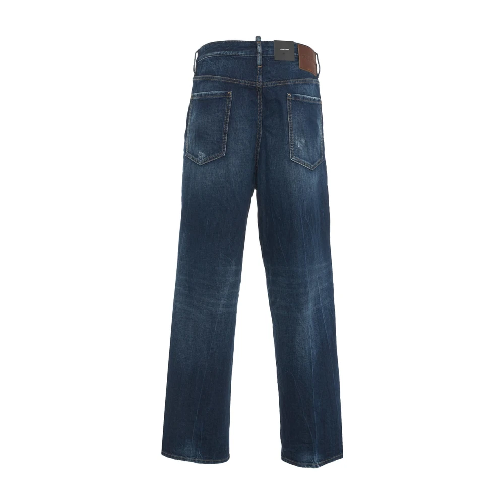Dsquared2 Blauwe Losse Be Cool Be Nice Jeans Blue Heren