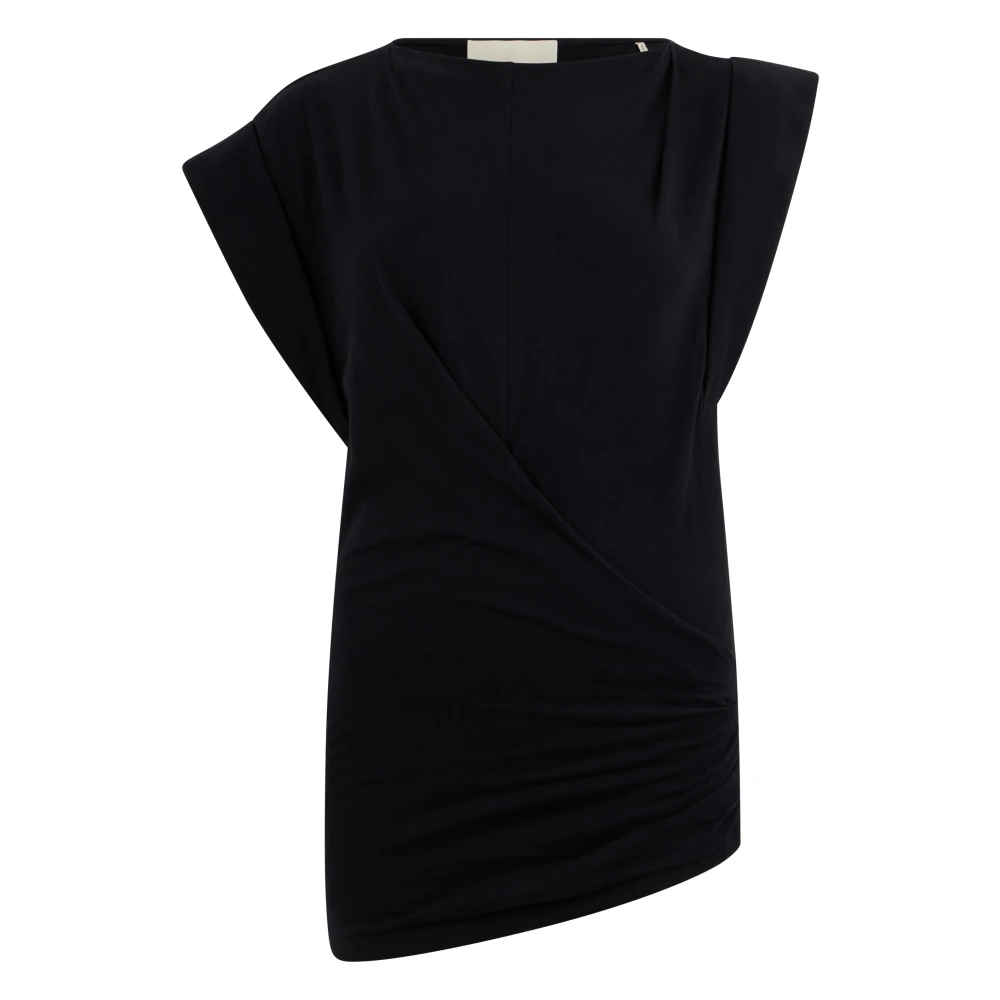 Isabel Marant Women's Black Short Dresses, S, Asymmetric Dress In Cotton