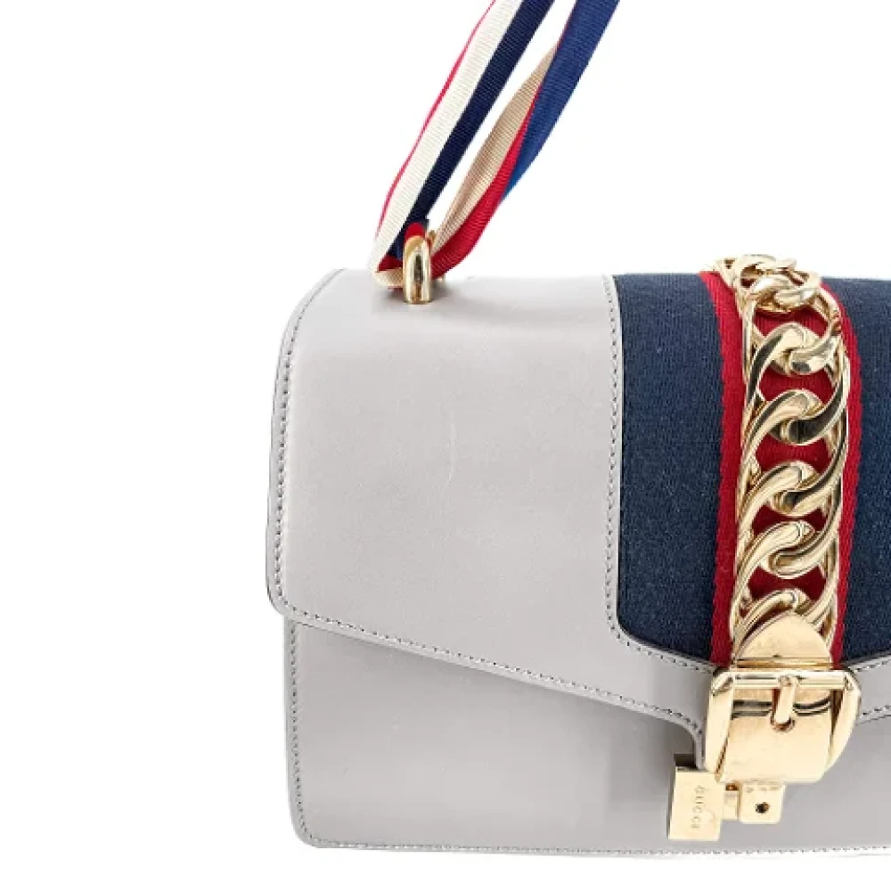 Gucci Vintage Pre-owned Leather gucci-bags Gray Dames