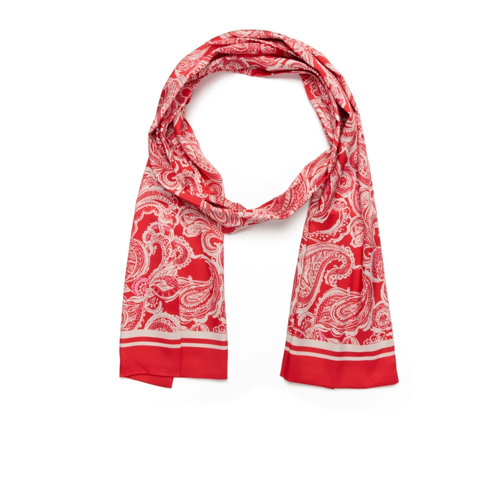 Part Two Paisley Print Halsduk Red, Dam