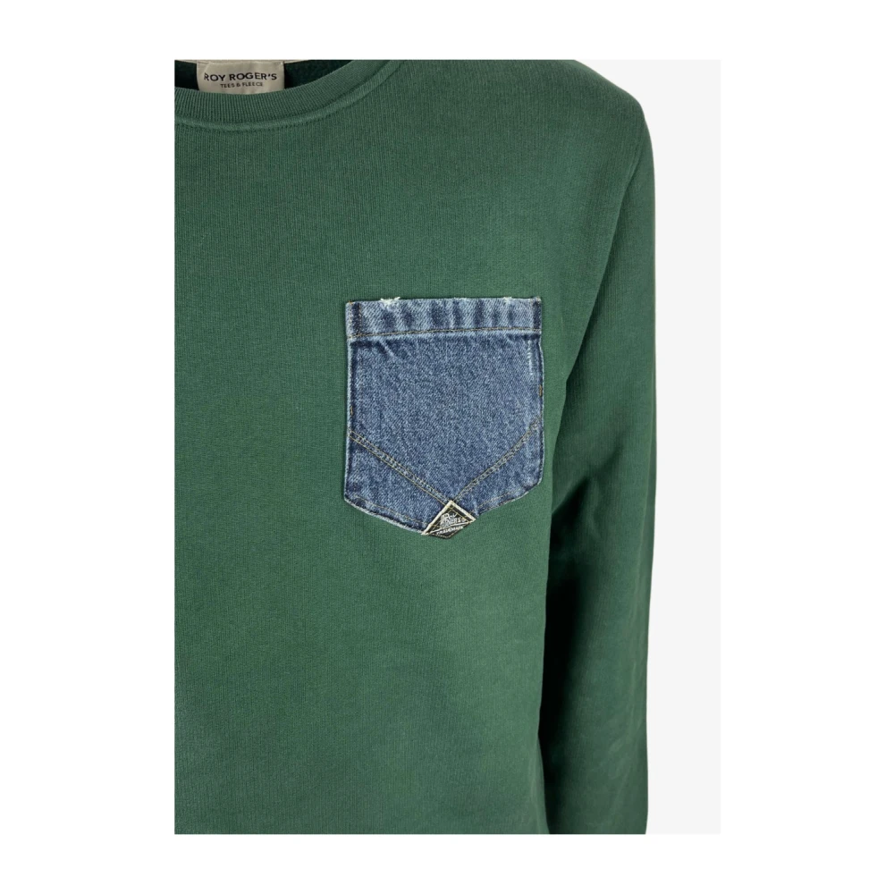 Roy Roger's Denim Zak Sweatshirt Green Heren