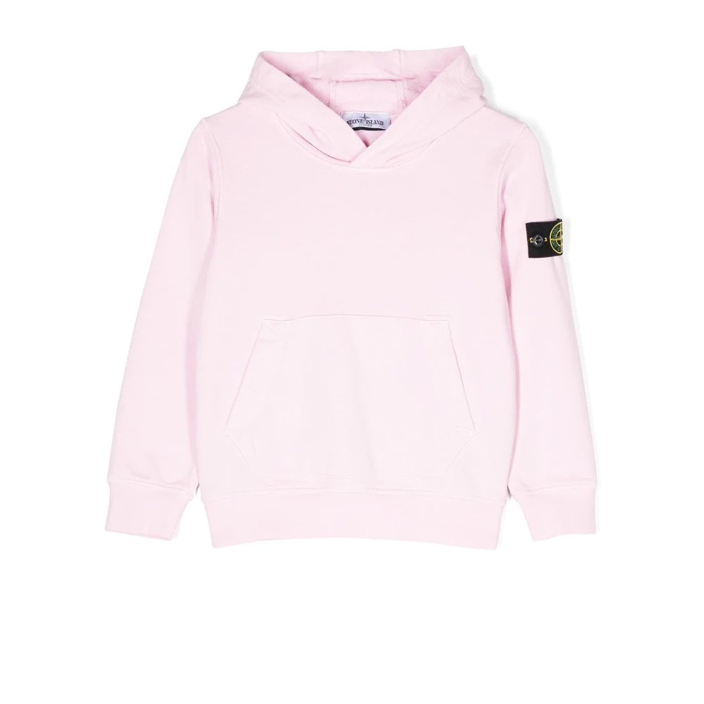 Stone Island Boys Pink Kids Sweatshirts, 8 Y, Hooded Sweatshirt