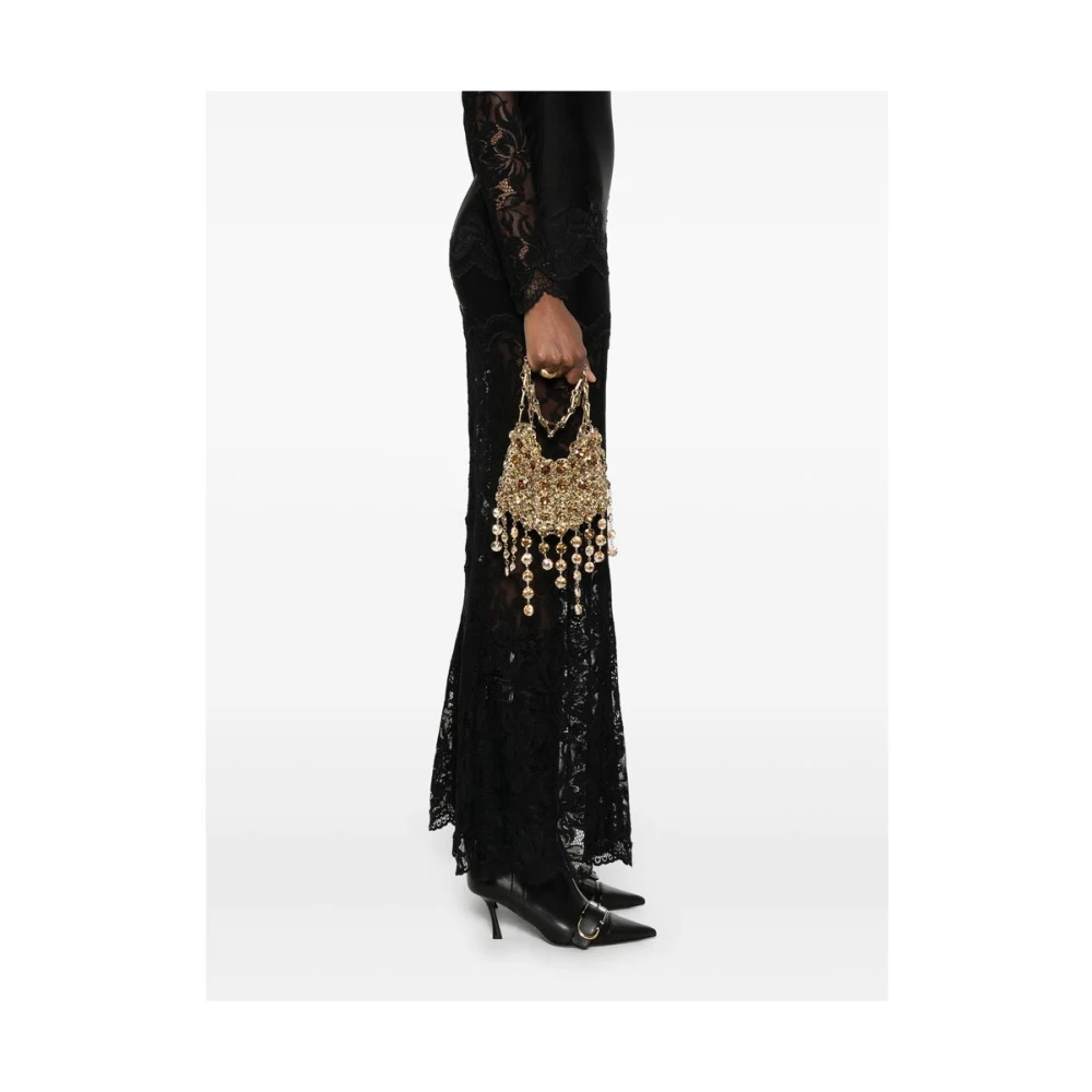 Paco Rabanne Ketting Schoudertas met Kristalversiering Yellow Dames