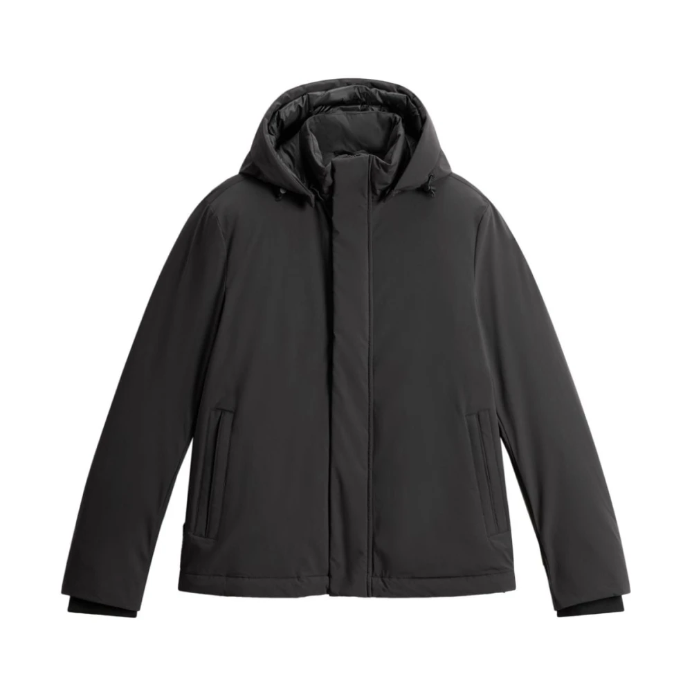Woolrich Zwarte Jassen voor Mannen Black Heren