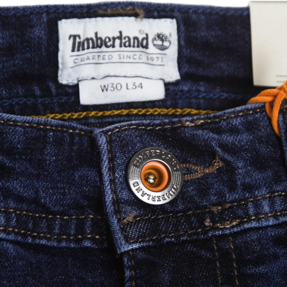 Timberland Indigo Denim Jeans Hoge Taille Regular Fit Blue Heren