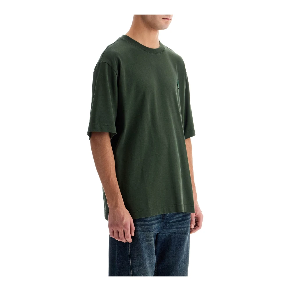 Maison Kitsuné Groene T-shirt voor mannen Aw24 Green Heren