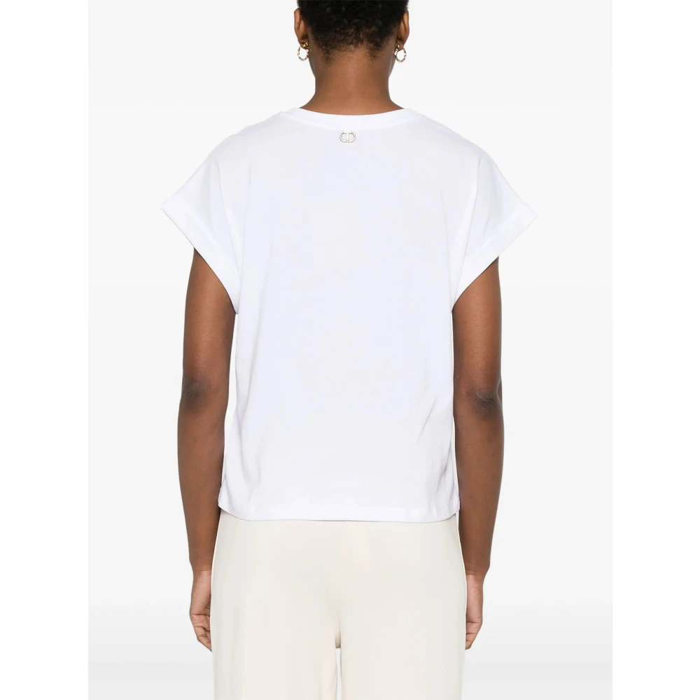Twinset Kanten Inzet T-shirt White Dames
