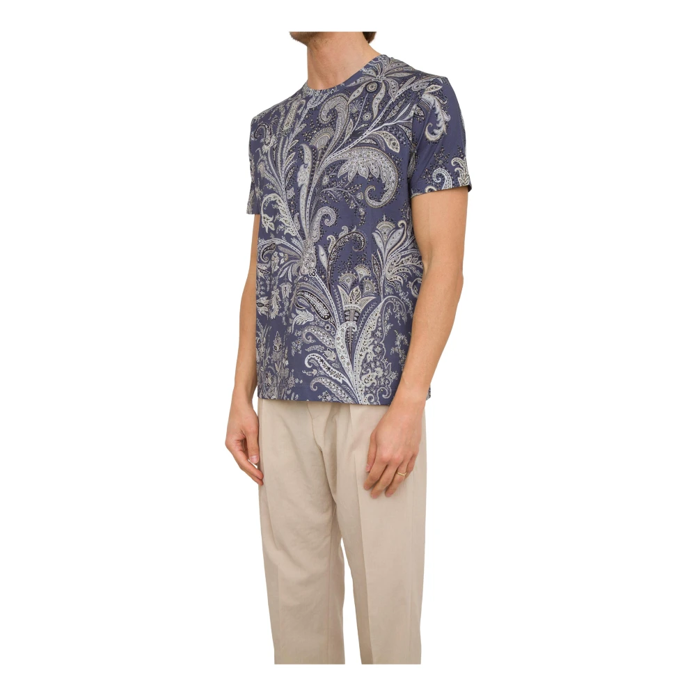 ETRO Blauwe Roma T-shirt Multicolor Heren