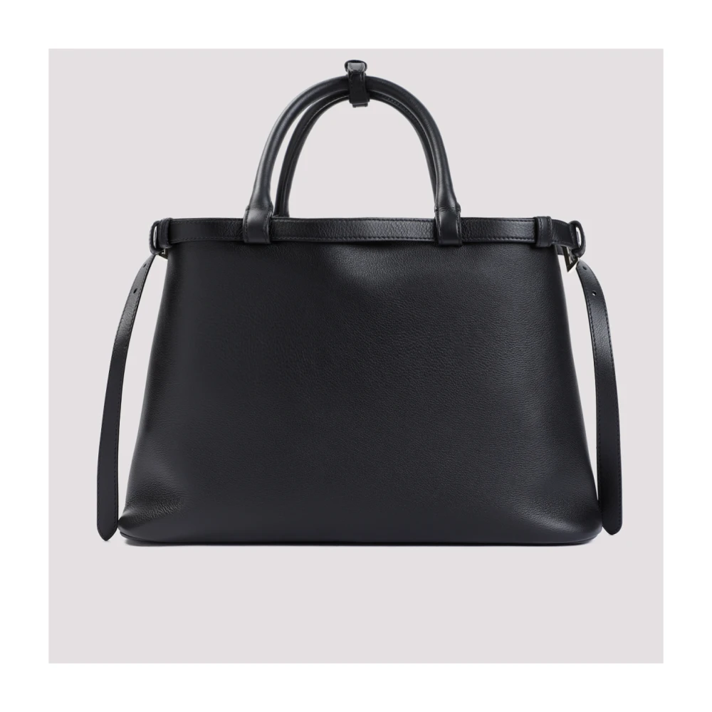 Prada Zwarte Handtas met Dubbele Compartimenten Black Dames