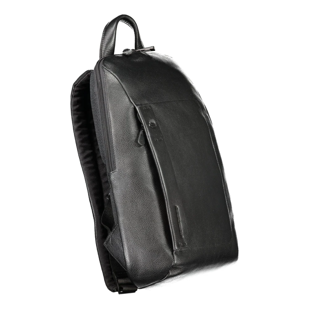 Piquadro Heren Rugzak Zwart Contrast Details Black Heren